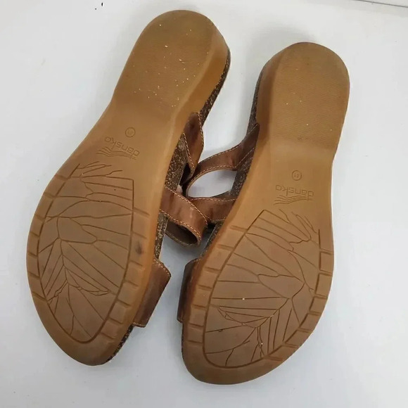 Women's DANSKO Vintage Comfort Wedge Heeled Leather Open Toe Sandals SZ 41 - Picture 11 of 14